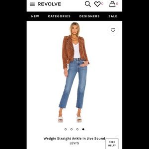 Levi’s Wedgie Straight Ankle in Jive Sound from Revolve
